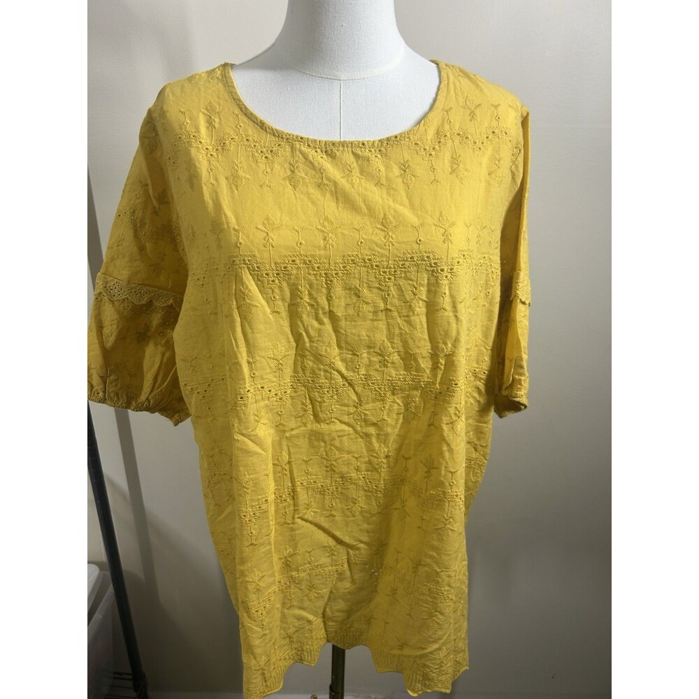 Kindred Womens Pullover Size 2X Mustard New FREE SHIPPING 036